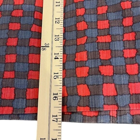 Marc by Marc Jacobs Molly Mini Skirt Checked Red Blue Black Stretch Size 2 - Picture 7 of 8